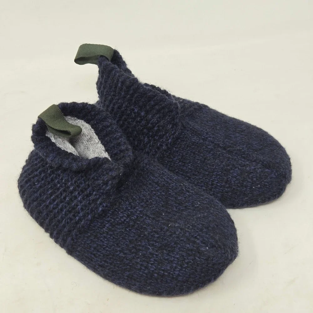 Bombas‎ Kids Gripper Slippers Navy Blue Knit Toddler Size 5-7 Slipper Socks